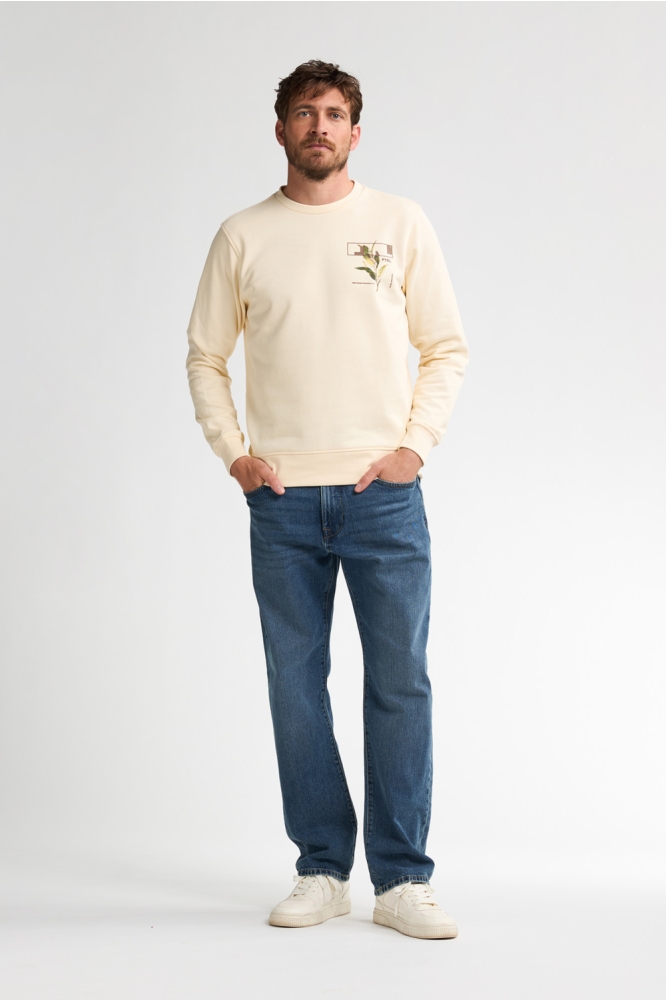 SWEATER MET PRINT M 3050 SWR340 1108 Raw Sand